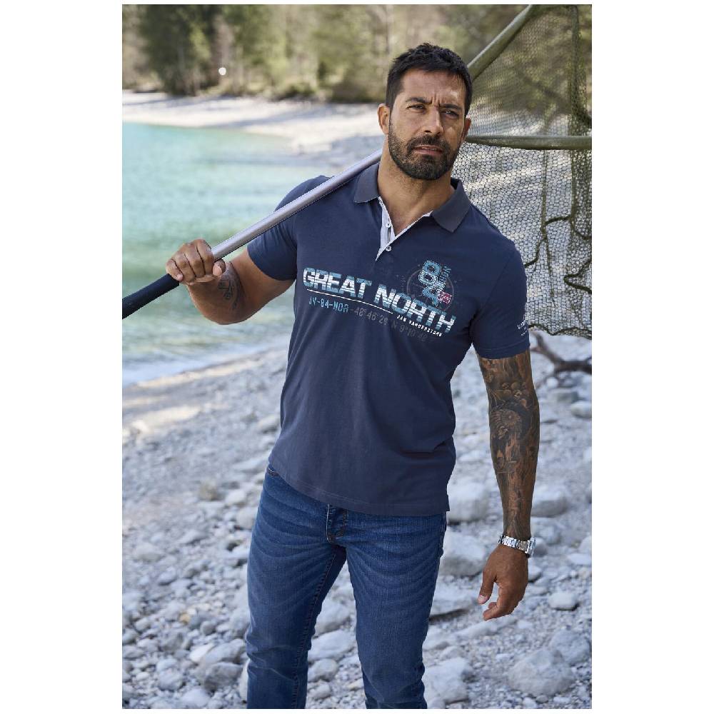 Jan Vanderstorm Poloshirt GIZUR royal blau Limitierter Zeitrabatt