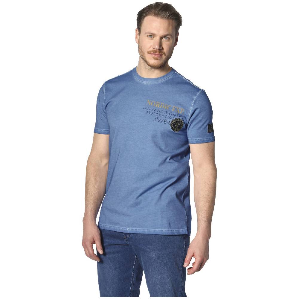 Jan Vanderstorm T-Shirt ANDJORN blau Rabatt