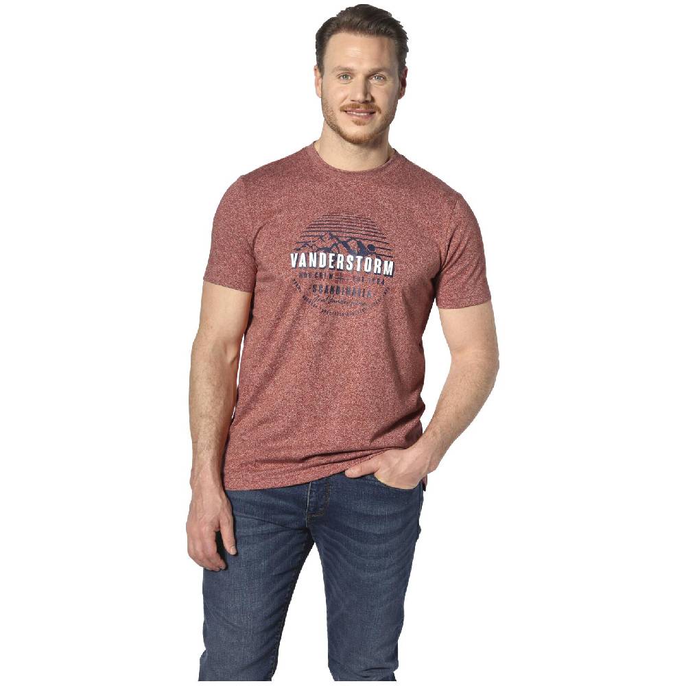 Jan Vanderstorm T-Shirt FINNMARVIN dunkelrot melange Osterangebot