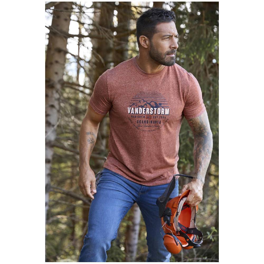 Jan Vanderstorm T-Shirt FINNMARVIN dunkelrot melange Osterangebot