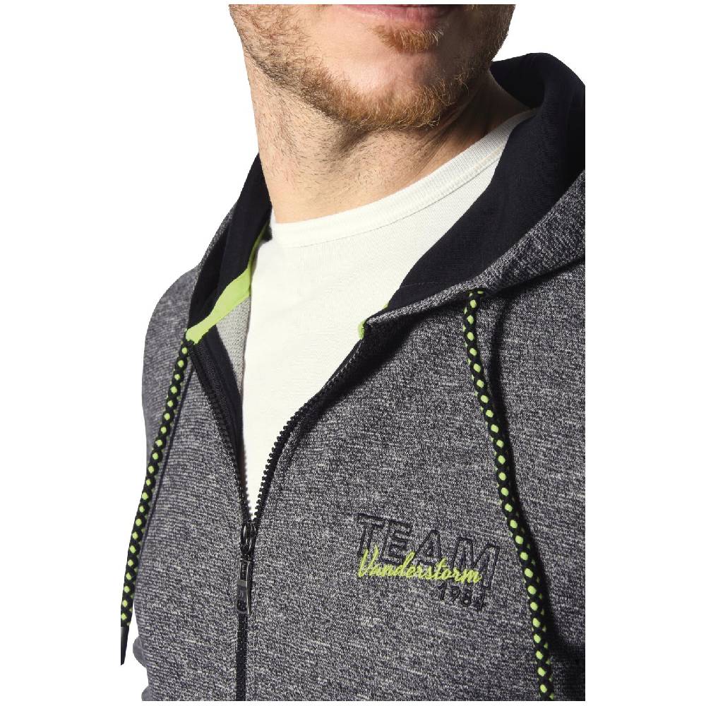Jan Vanderstorm Sweatjacke RUMOLT schwarz melange Muttertagsangebot