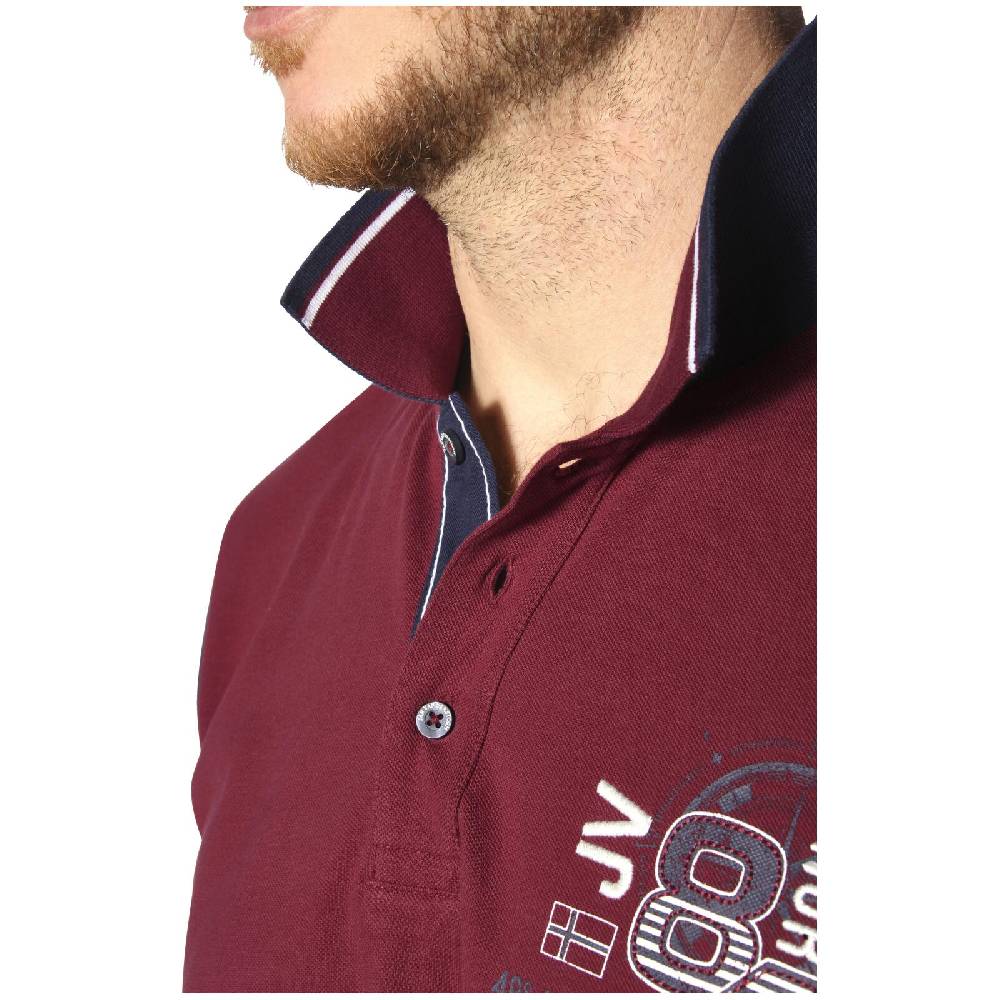 Jan Vanderstorm Poloshirt OLEJORN dunkelrot Vatertagsangebot