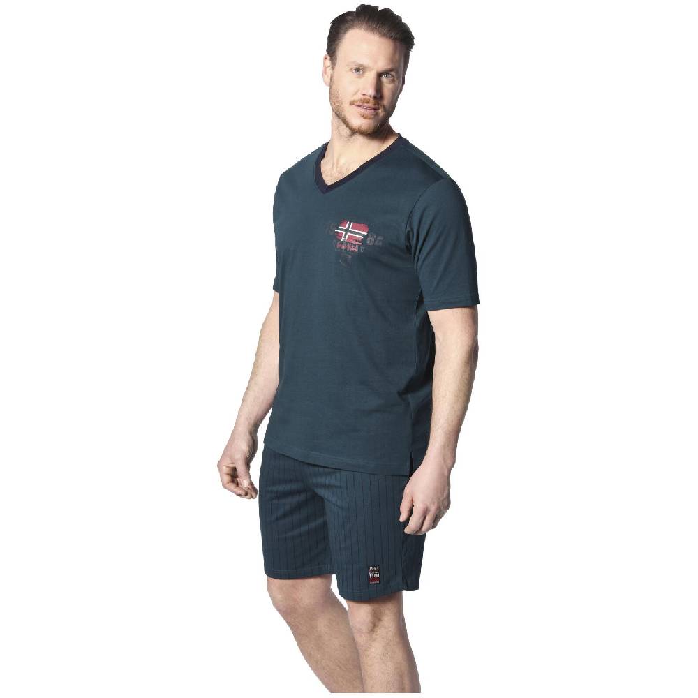 Jan Vanderstorm Kurzer Schlafanzug EDIN dunkelblau Discount Store für neue Produkte