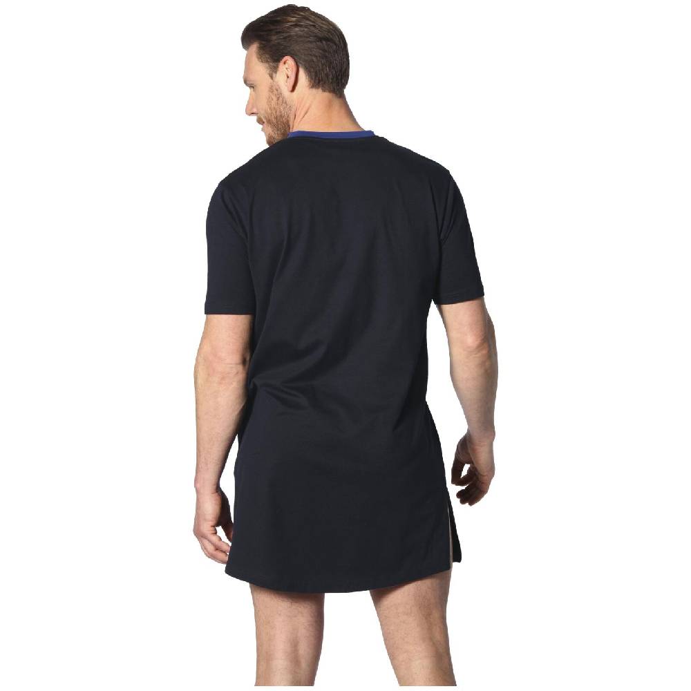 Jan Vanderstorm Doppelpack Nachthemd ALOF blau Clearance-Verkauf