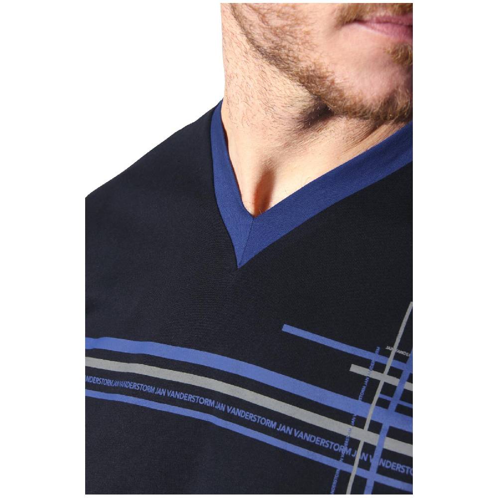 Jan Vanderstorm Doppelpack Nachthemd ALOF blau Clearance-Verkauf