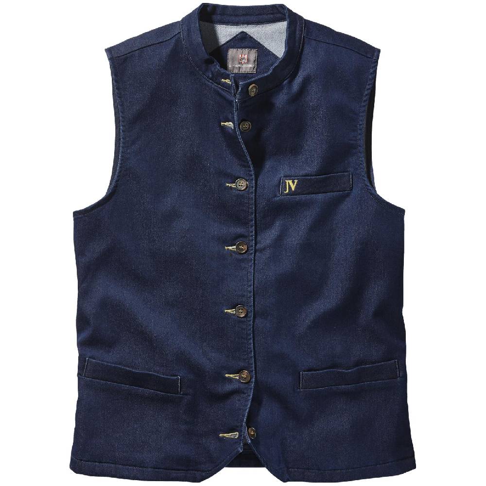 Jan Vanderstorm Jeansweste HILDEVIN dunkelblau Sonderangebot
