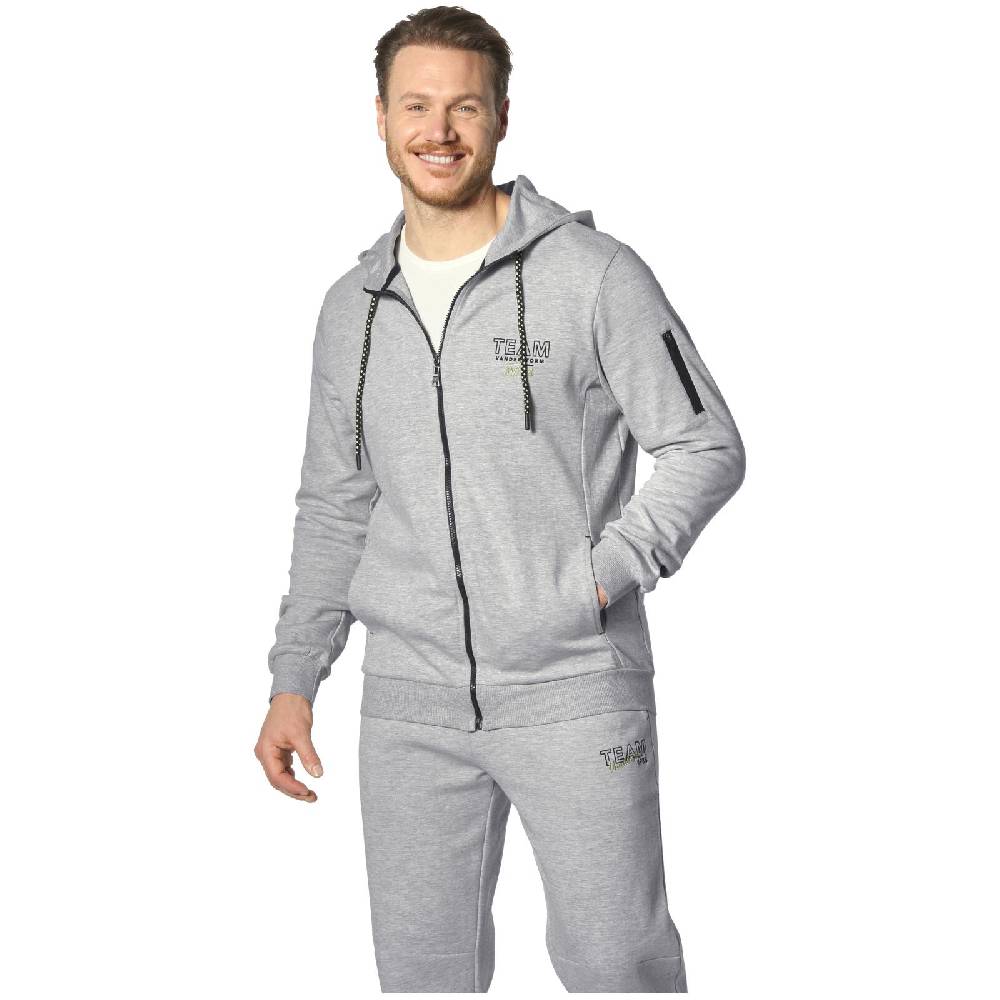 Jan Vanderstorm Sweatjacke ODGRIM silbergrau melange Saisonschlussverkauf