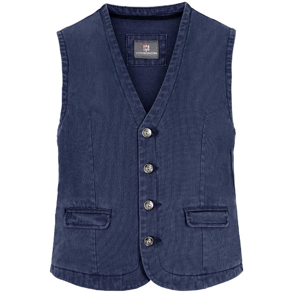 Jan Vanderstorm Weste TORELL blau Top Angebot