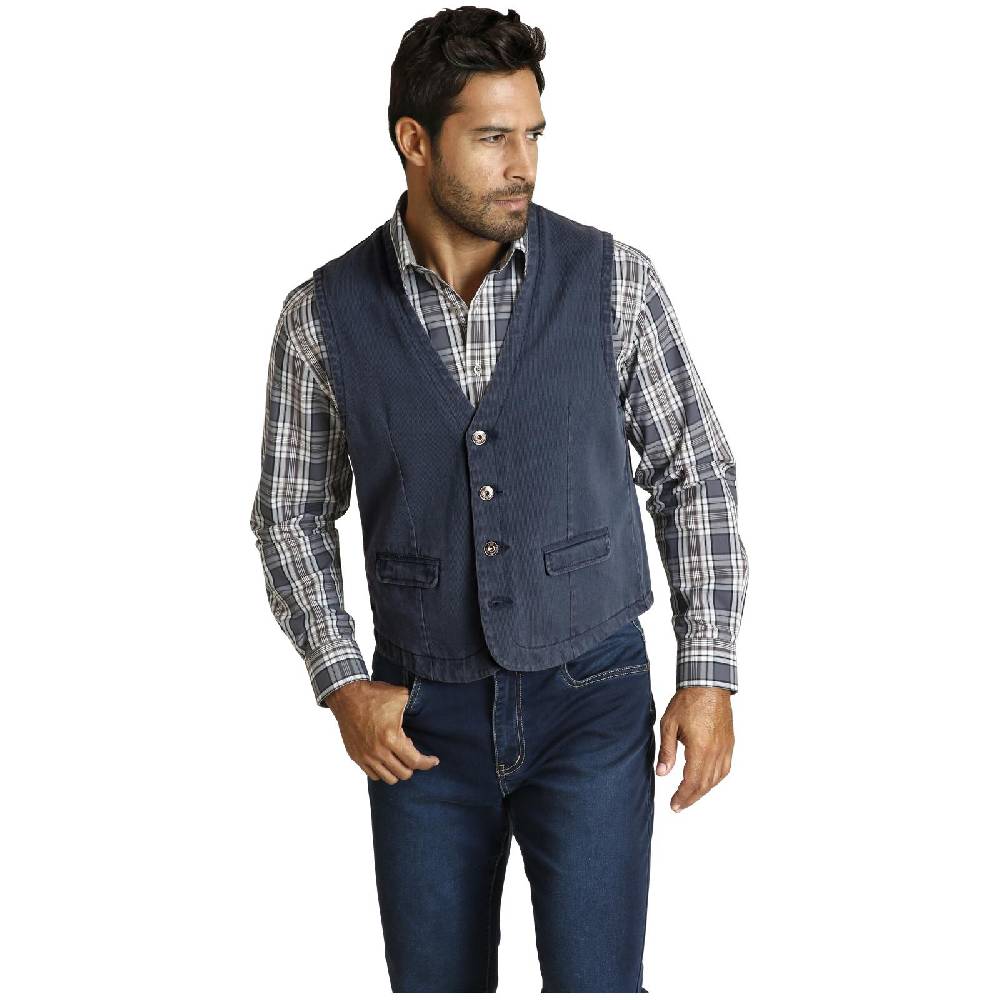 Jan Vanderstorm Weste TORELL blau Top Angebot