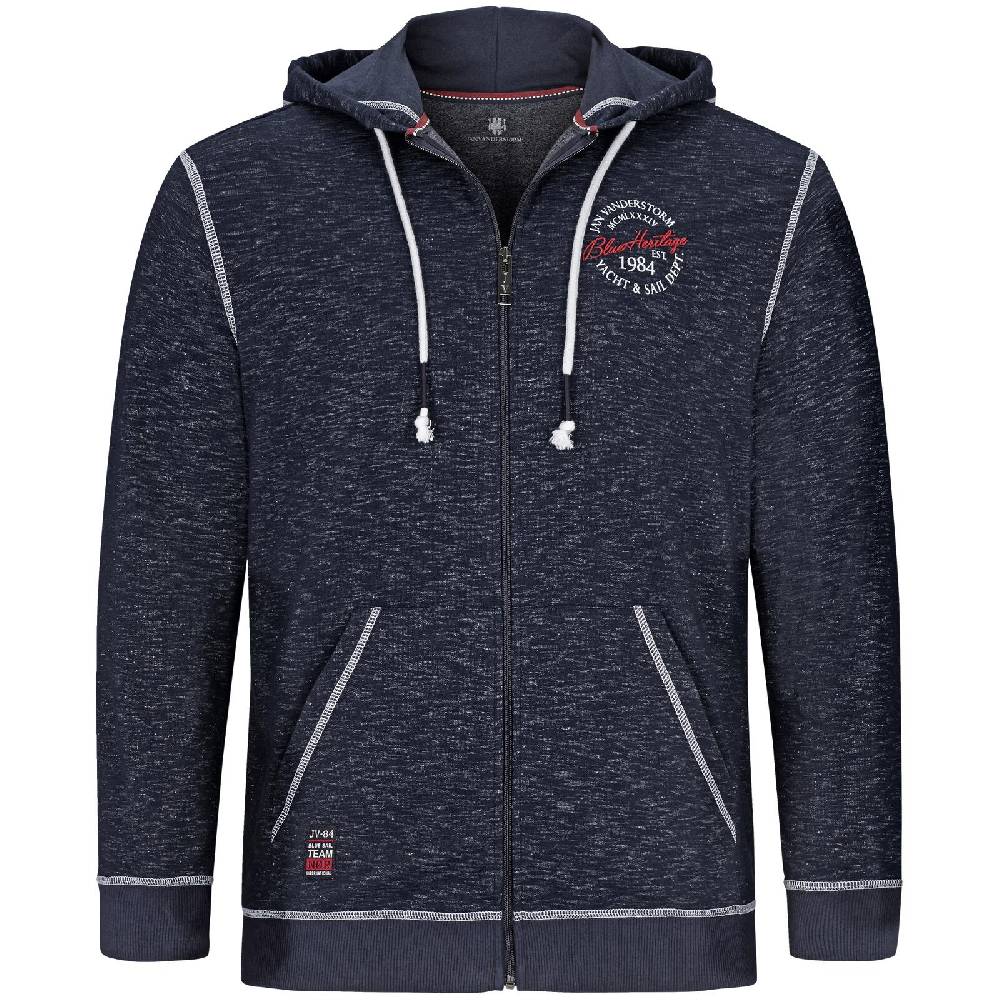 Jan Vanderstorm Sweatjacke JOKORA dunkelblau melange Neueste Mode
