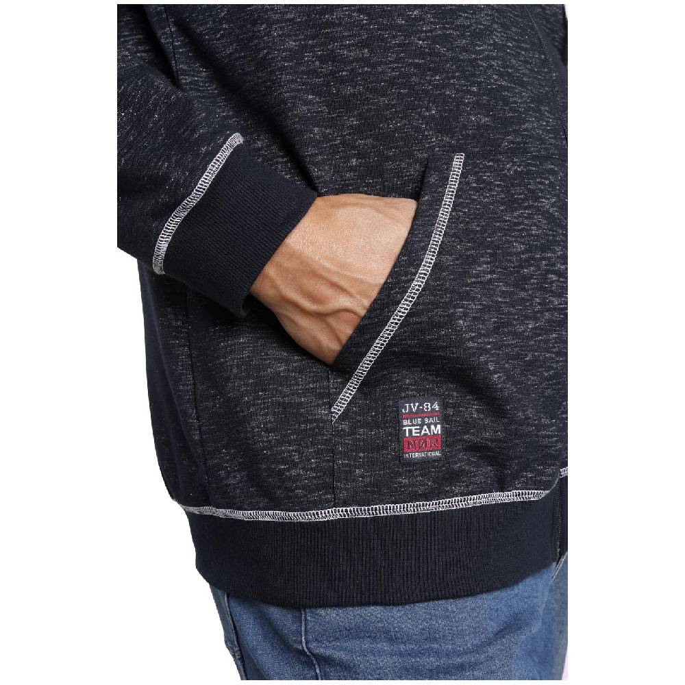 Jan Vanderstorm Sweatjacke JOKORA dunkelblau melange Neueste Mode
