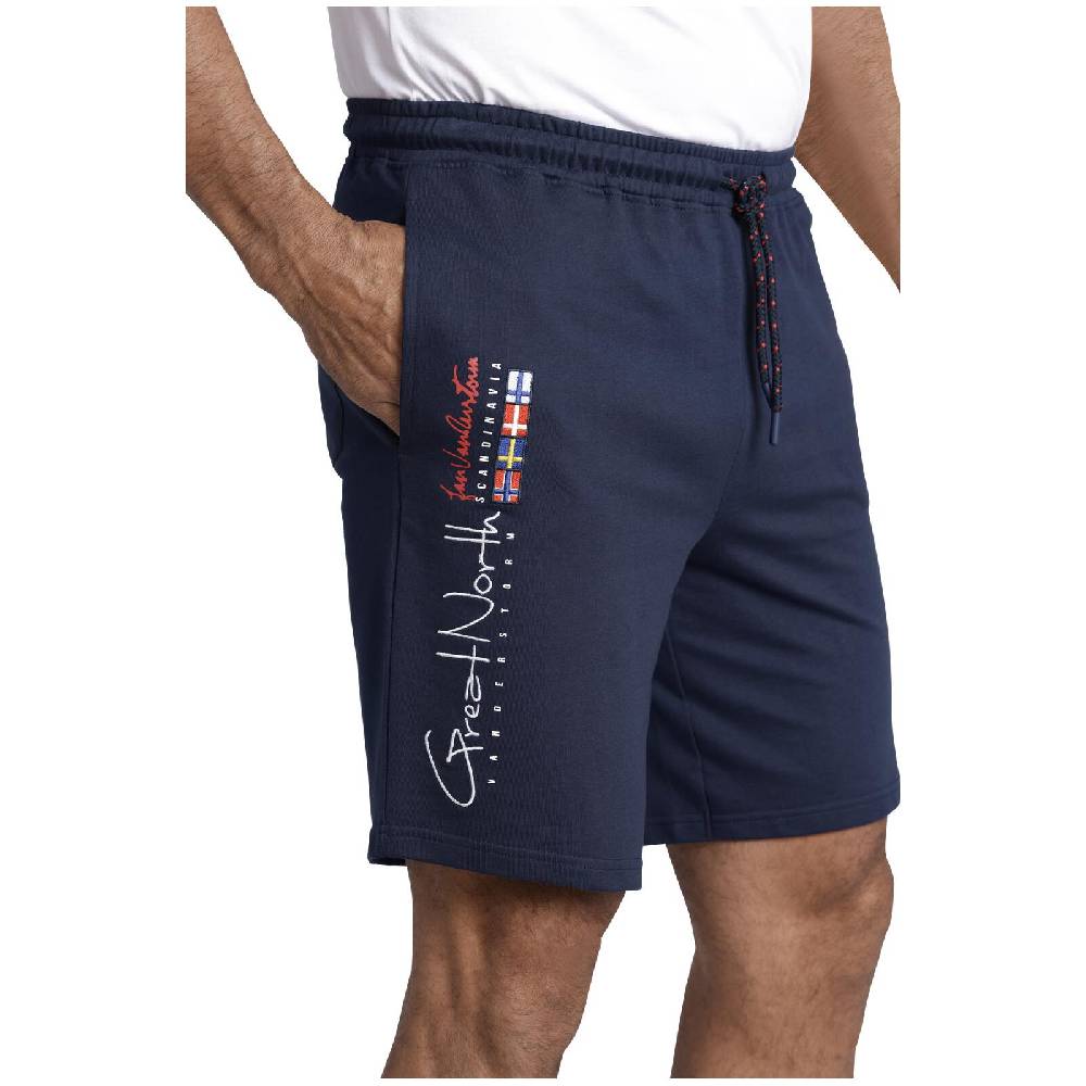 Jan Vanderstorm Sweatbermuda HARTHAKNUT dunkelblau Speichern exportieren