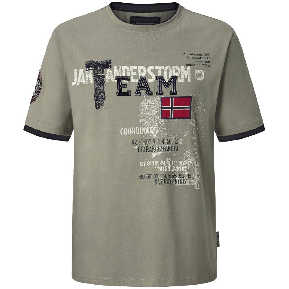 Jan Vanderstorm T-Shirt SÖLVE oliv Verkauf