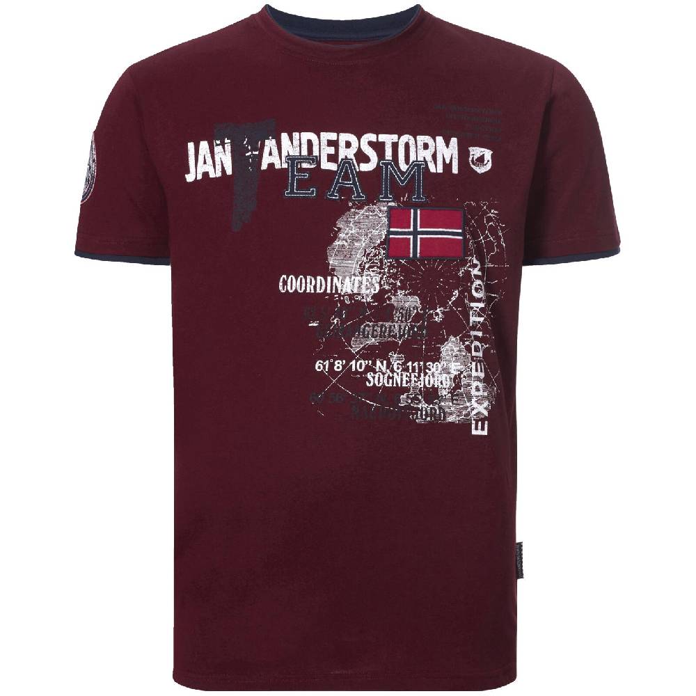 Jan Vanderstorm T-Shirt SÖLVE dunkelrot Hotsell