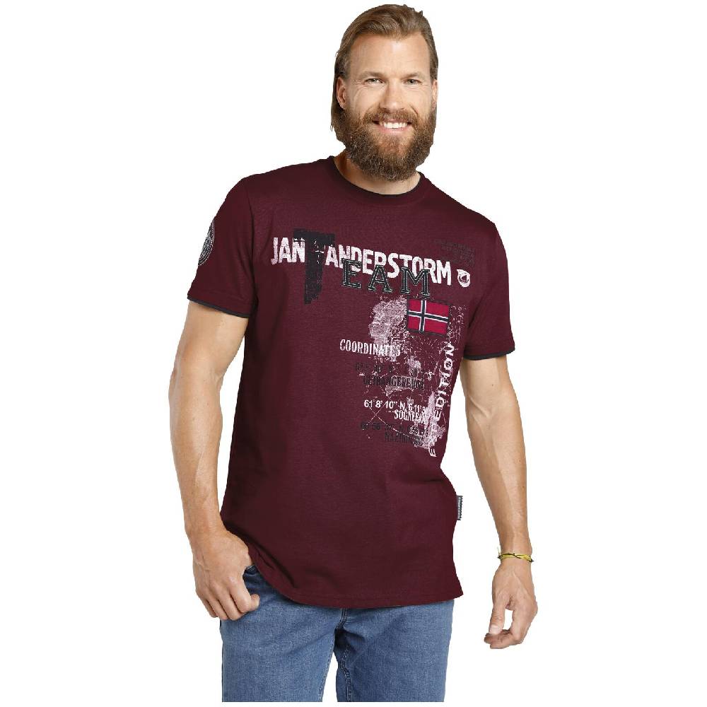 Jan Vanderstorm T-Shirt SÖLVE dunkelrot Hotsell