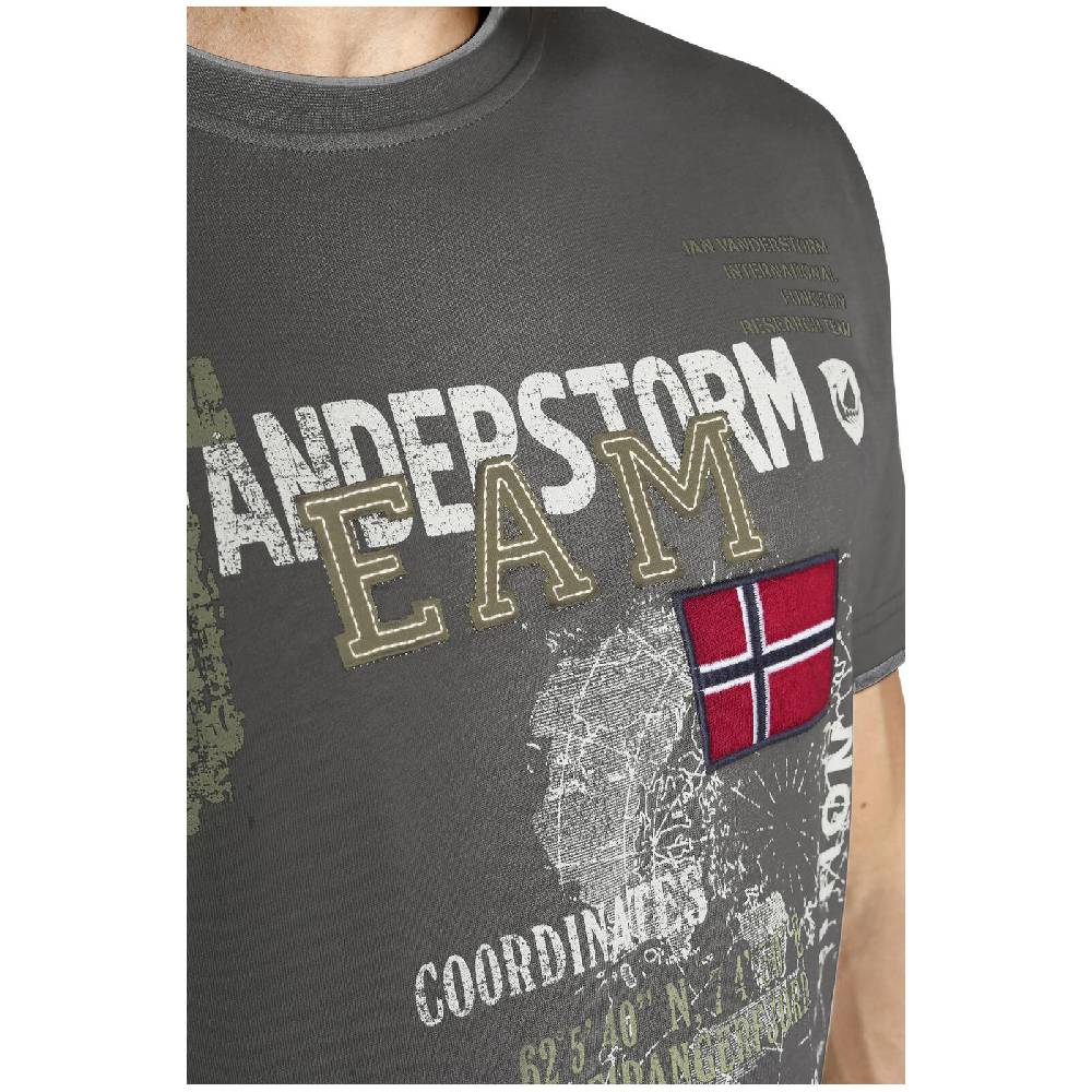 Jan Vanderstorm T-Shirt SÖLVE dunkelgrau Günstiger Verkauf
