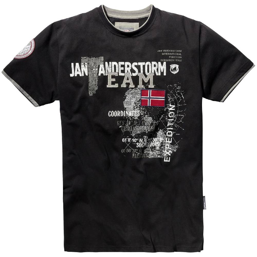 Jan Vanderstorm T-Shirt SÖLVE schwarz Kostenloser Versand