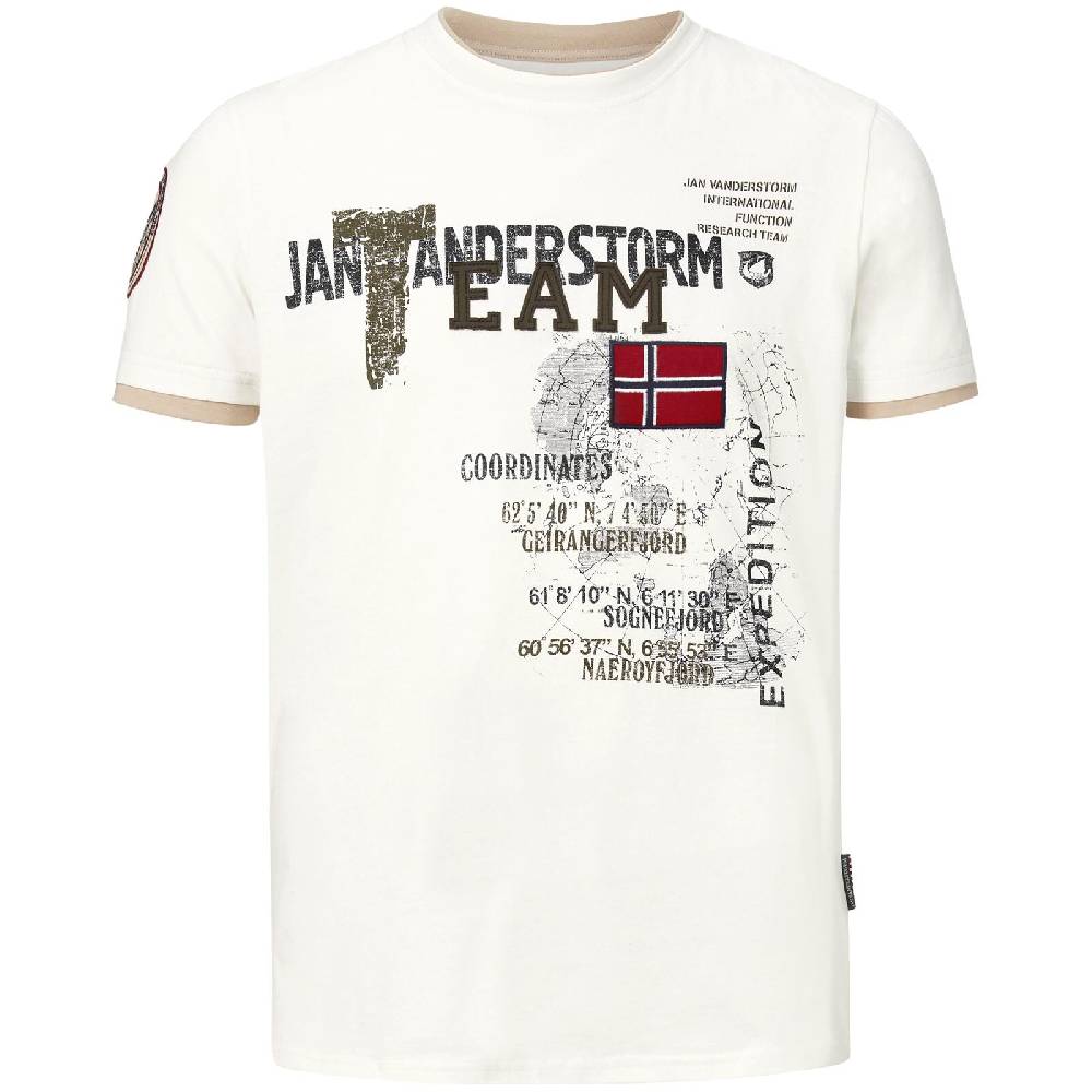 Jan Vanderstorm T-Shirt SÖLVE wollweiß Versandkostenfrei