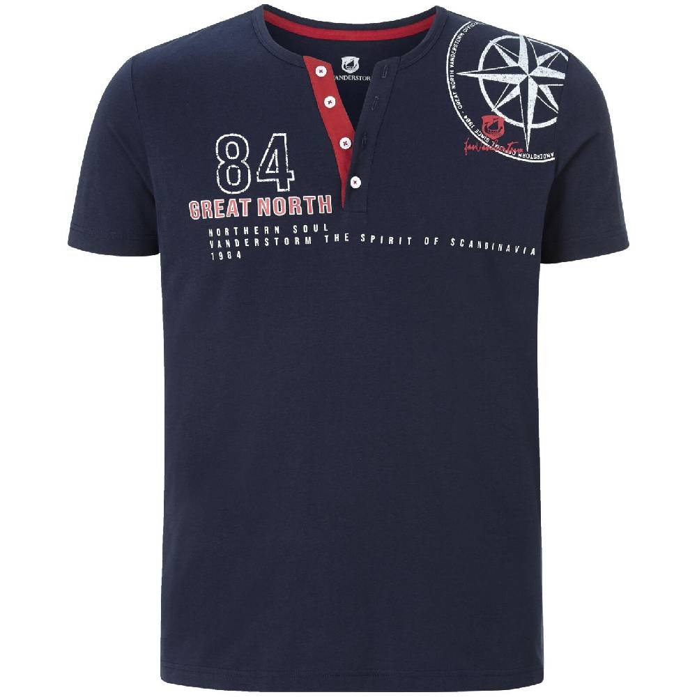 Jan Vanderstorm T-Shirt LINDRAD dunkelblau Großer Ausverkauf