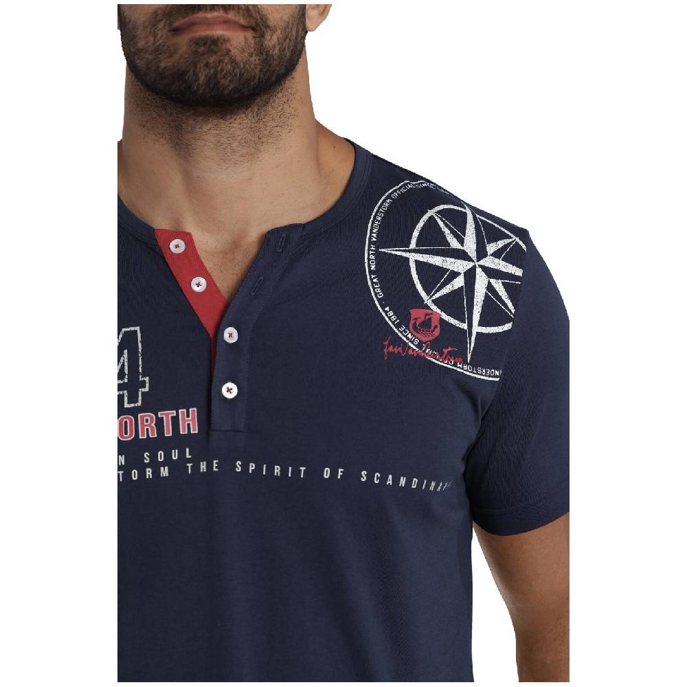 Jan Vanderstorm T-Shirt LINDRAD dunkelblau Großer Ausverkauf