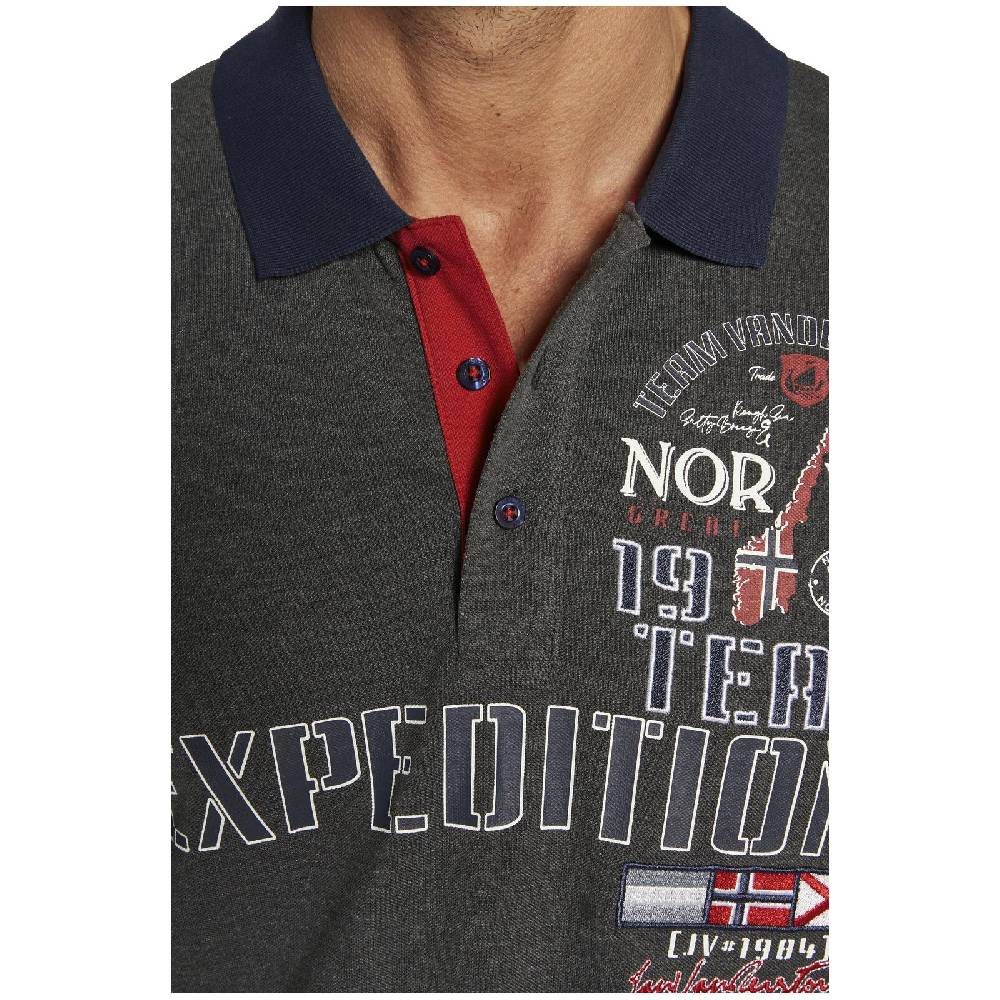 Jan Vanderstorm Poloshirt ERLING dunkelgrau melange Online Shopping