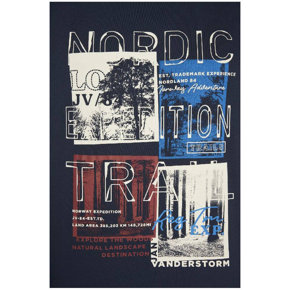 Jan Vanderstorm T-Shirt TANDRUP dunkelblau Osterangebot
