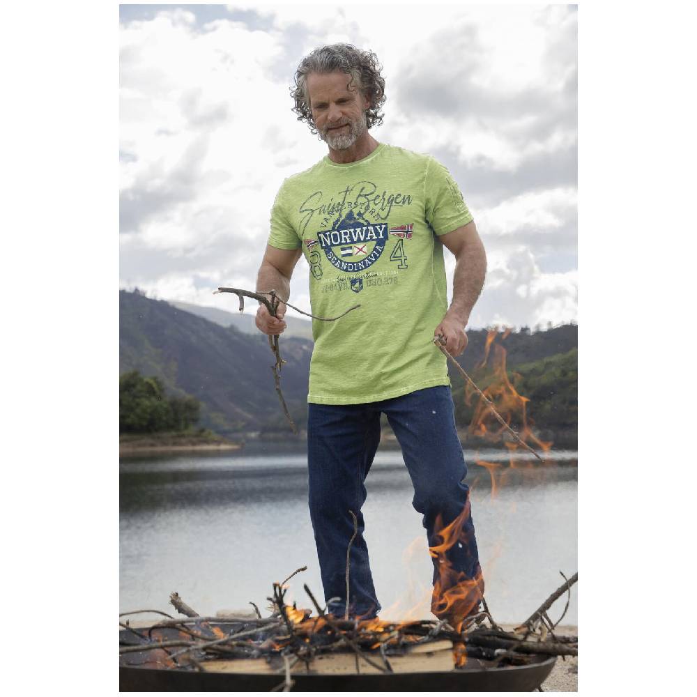 Jan Vanderstorm T-Shirt HELGO grün Valentinstagsangebot
