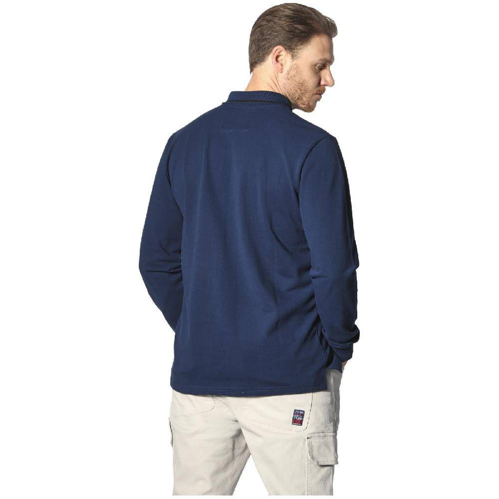 Jan Vanderstorm Langarm-Poloshirt ELLIS royal blau Neueste Mode