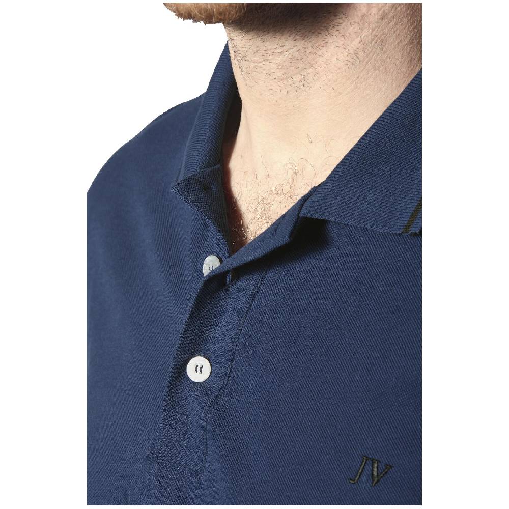 Jan Vanderstorm Langarm-Poloshirt ELLIS royal blau Neueste Mode