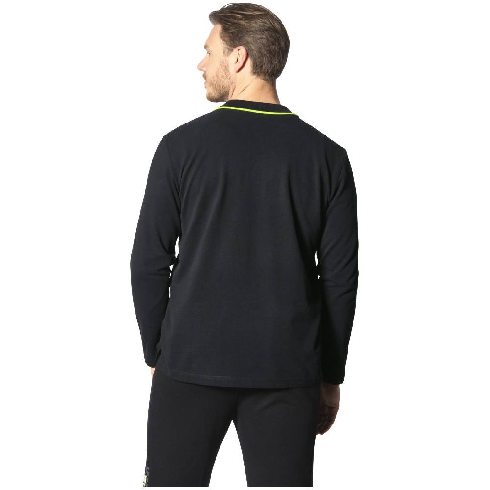 Jan Vanderstorm Langarm-Poloshirt SIGURDHILD schwarz Online Outlet