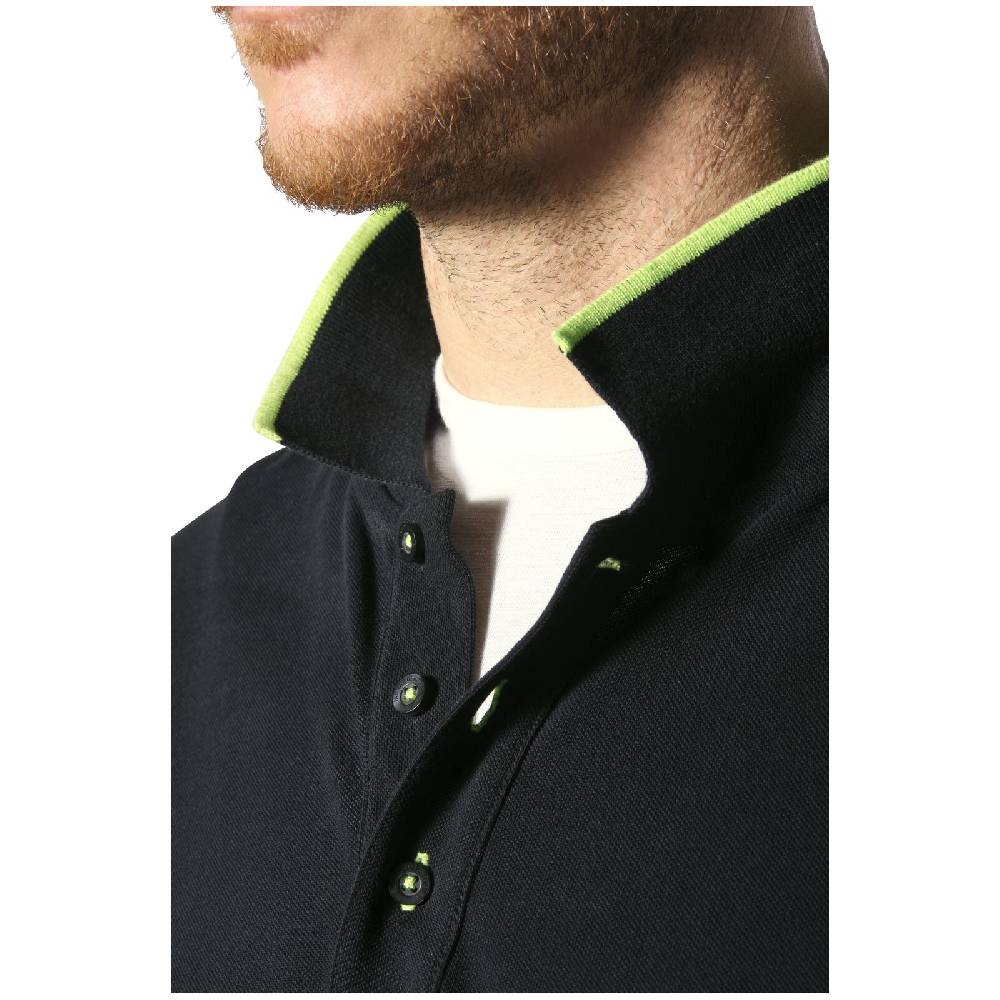 Jan Vanderstorm Langarm-Poloshirt SIGURDHILD schwarz Online Outlet