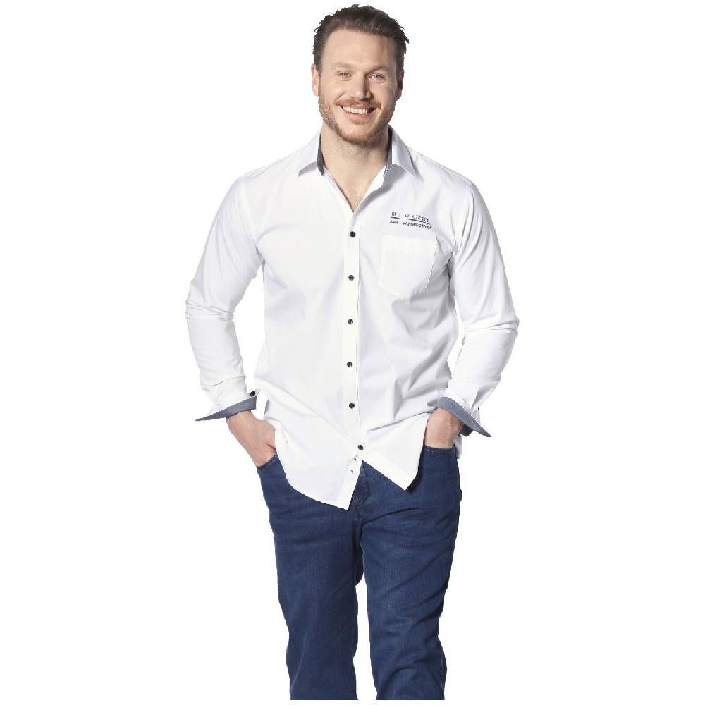 Jan Vanderstorm Doppelpack Hemd ULFE dunkelblau weiß Tiefpreis