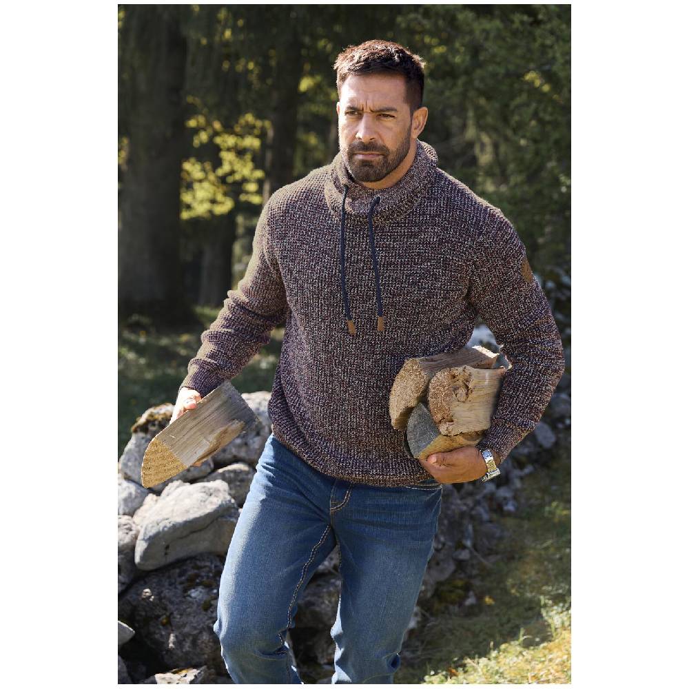 Jan Vanderstorm Pullover LARNO dunkelrot melange Super Sparpreis