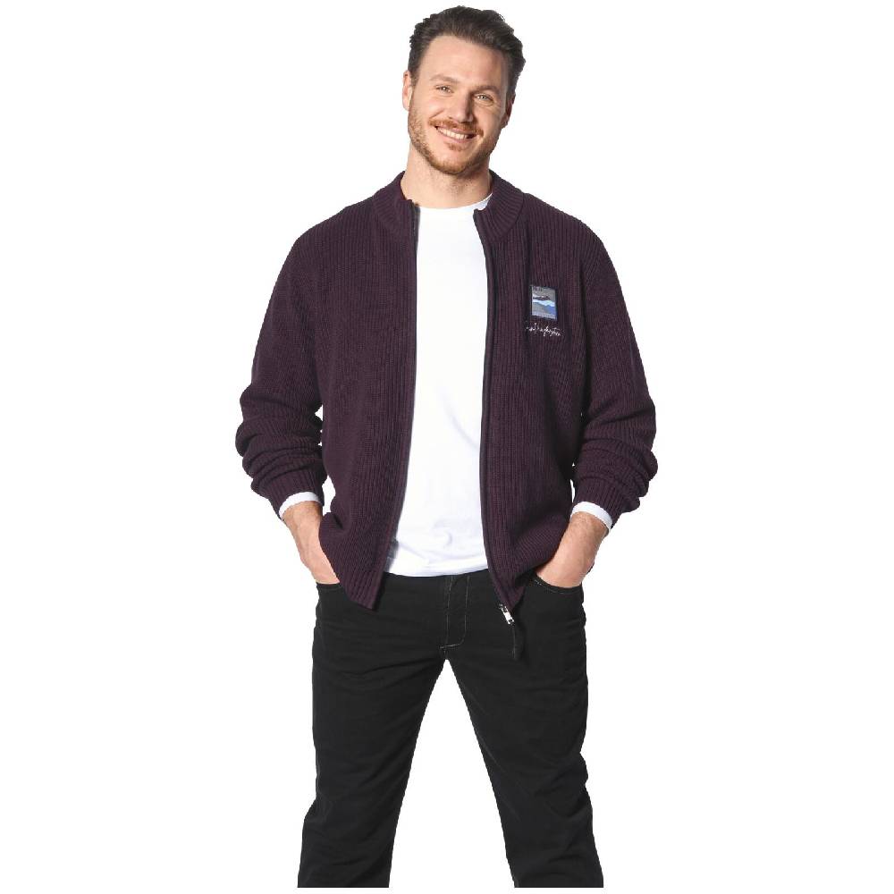 Jan Vanderstorm Strickjacke OLETARVIN dunkelrot Neueste Stile