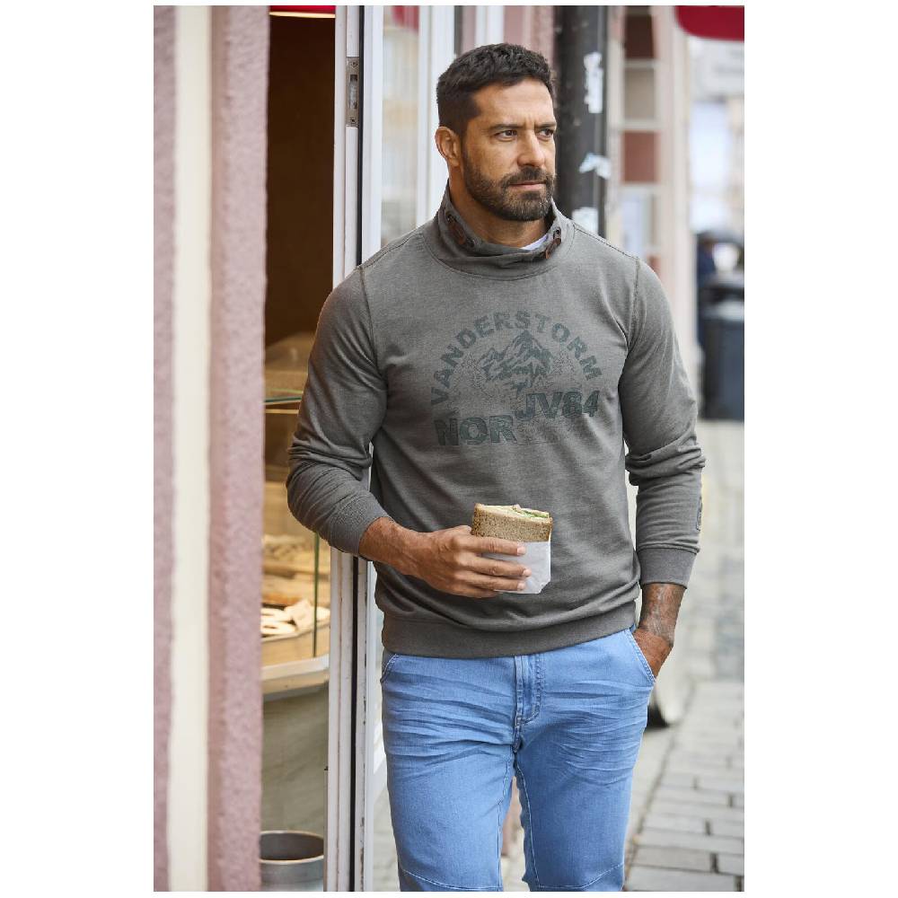 Jan Vanderstorm Sweatshirt TJOMME oliv Bis zu 60% Rabatt