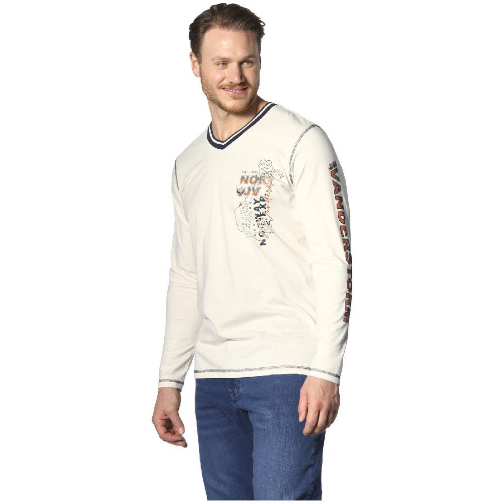 Jan Vanderstorm Langarmshirt RAGNHILD wollweiß Bis zu 65% Rabatt