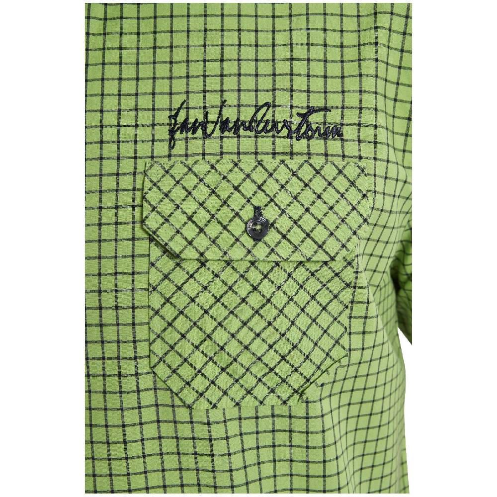 Jan Vanderstorm Kurzarmhemd RUTGER hellgrün kariert Discount Store für neue Produkte