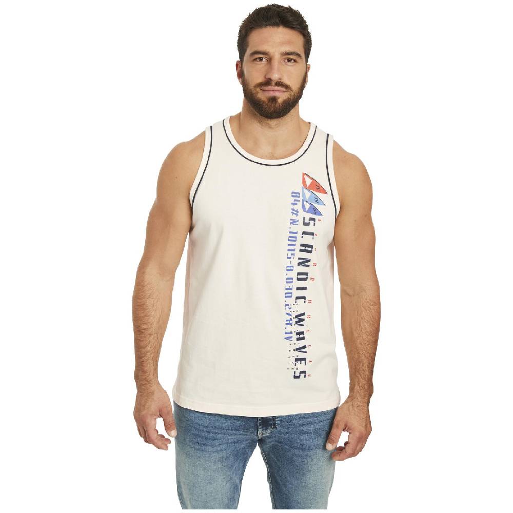 Jan Vanderstorm Doppelpack Tanktop TIDEMAN wollweiß blau Nur noch ein Tag übrig