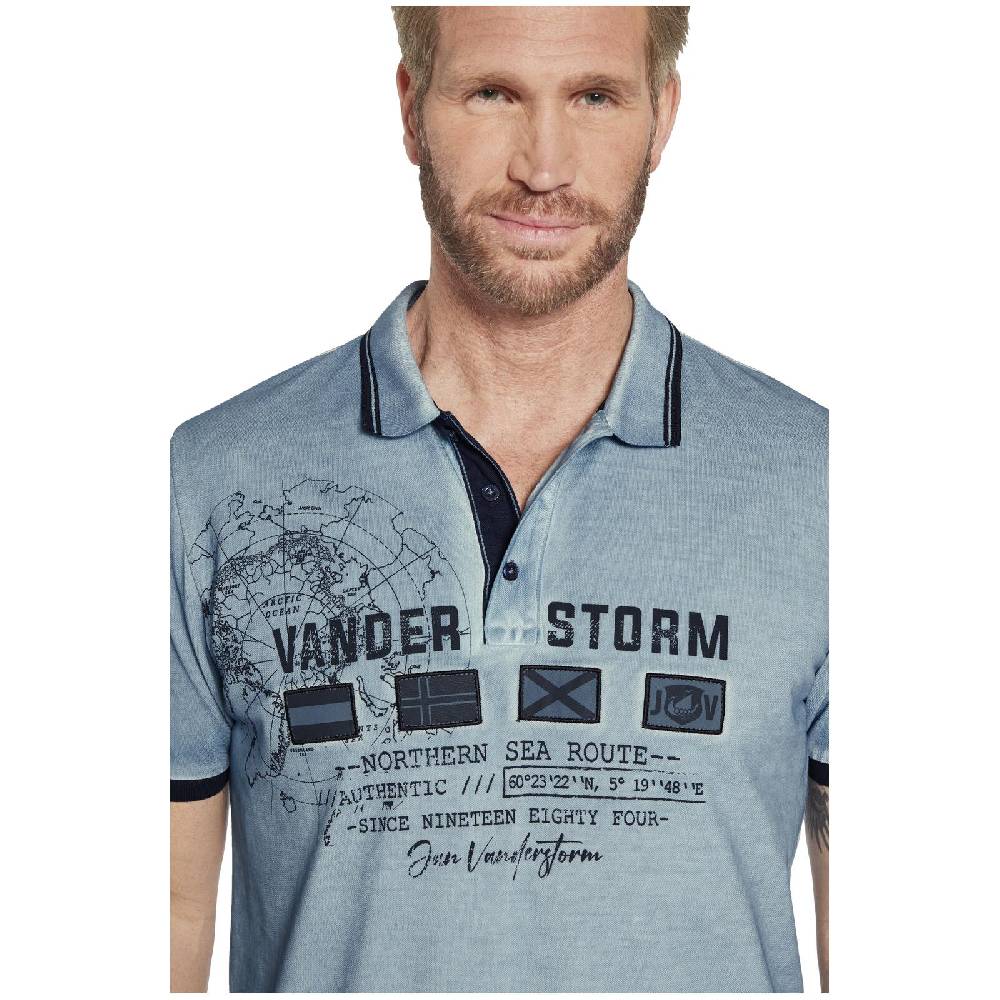 Jan Vanderstorm Poloshirt ANTHONIS hellblau Riesige Rabatte