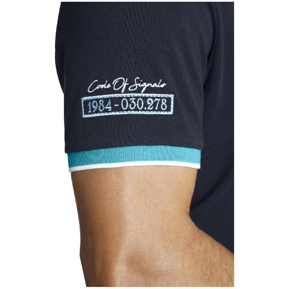 Jan Vanderstorm Poloshirt IWAR dunkelblau Kostenloser Versand international