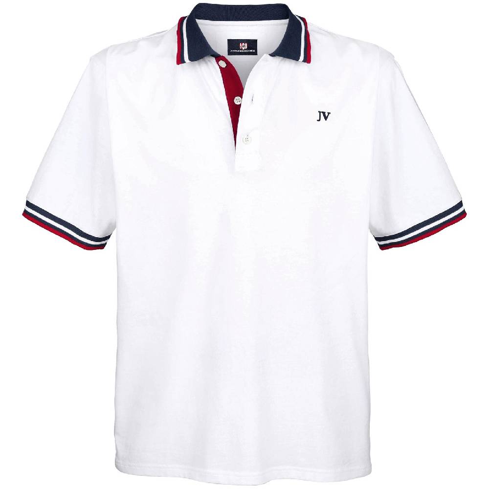 Jan Vanderstorm Doppelpack Poloshirt JOHAN weiß dunkelblau Fabrikladen