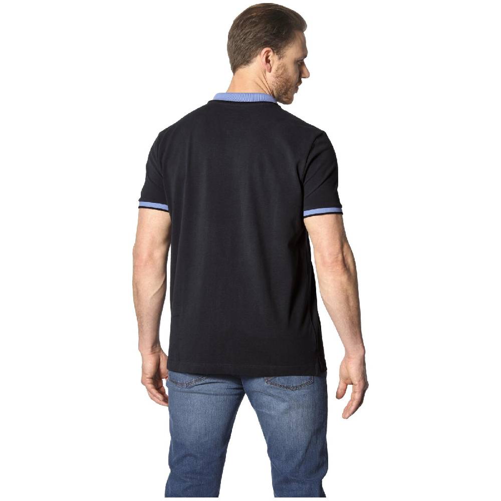 Jan Vanderstorm Poloshirt LAVRANS schwarz hellblau Black Friday Preise