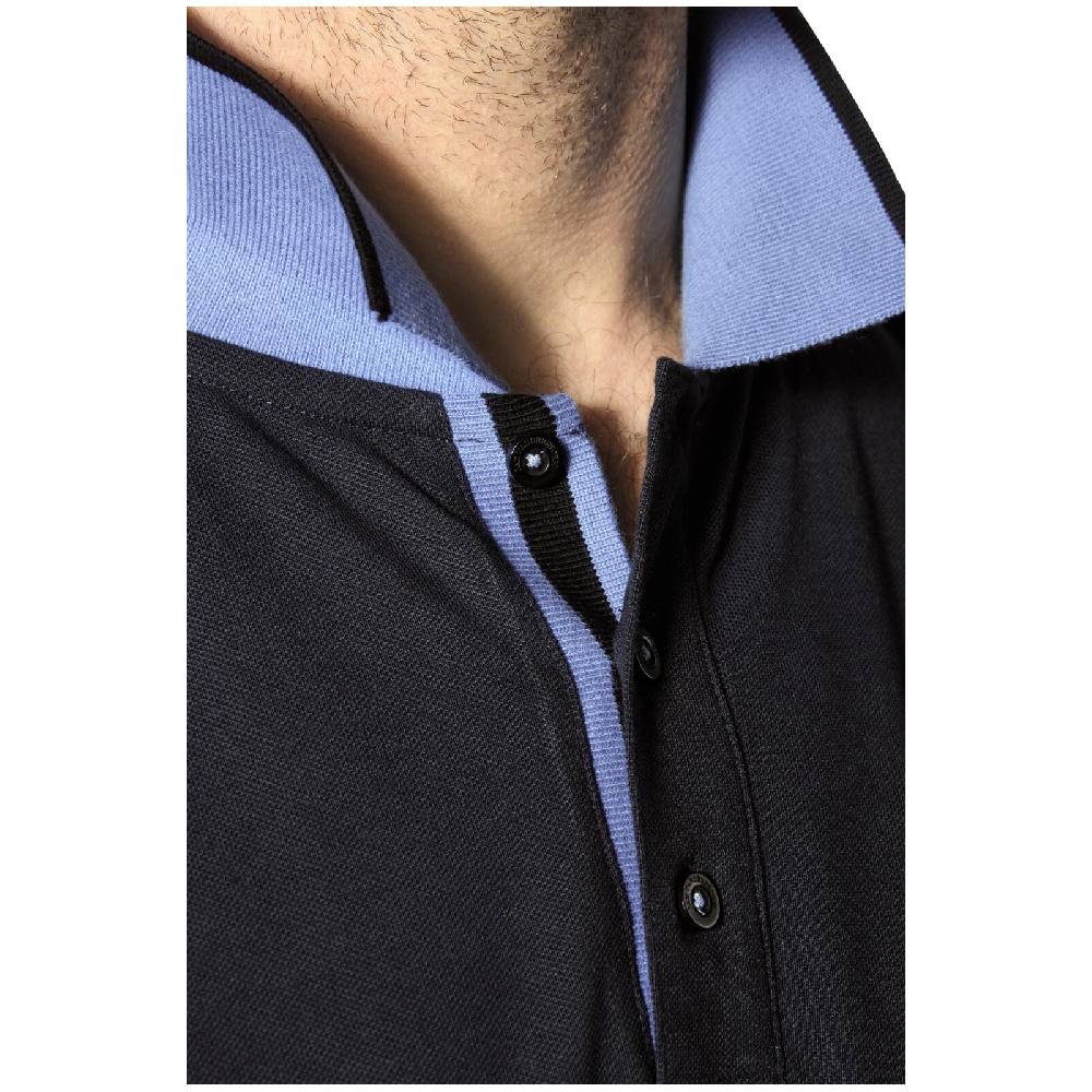 Jan Vanderstorm Poloshirt LAVRANS schwarz hellblau Black Friday Preise