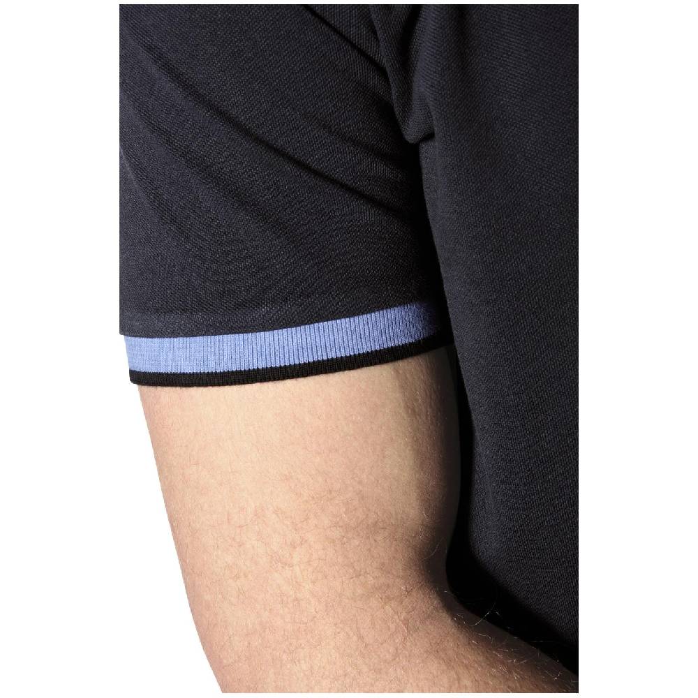 Jan Vanderstorm Poloshirt LAVRANS schwarz hellblau Black Friday Preise