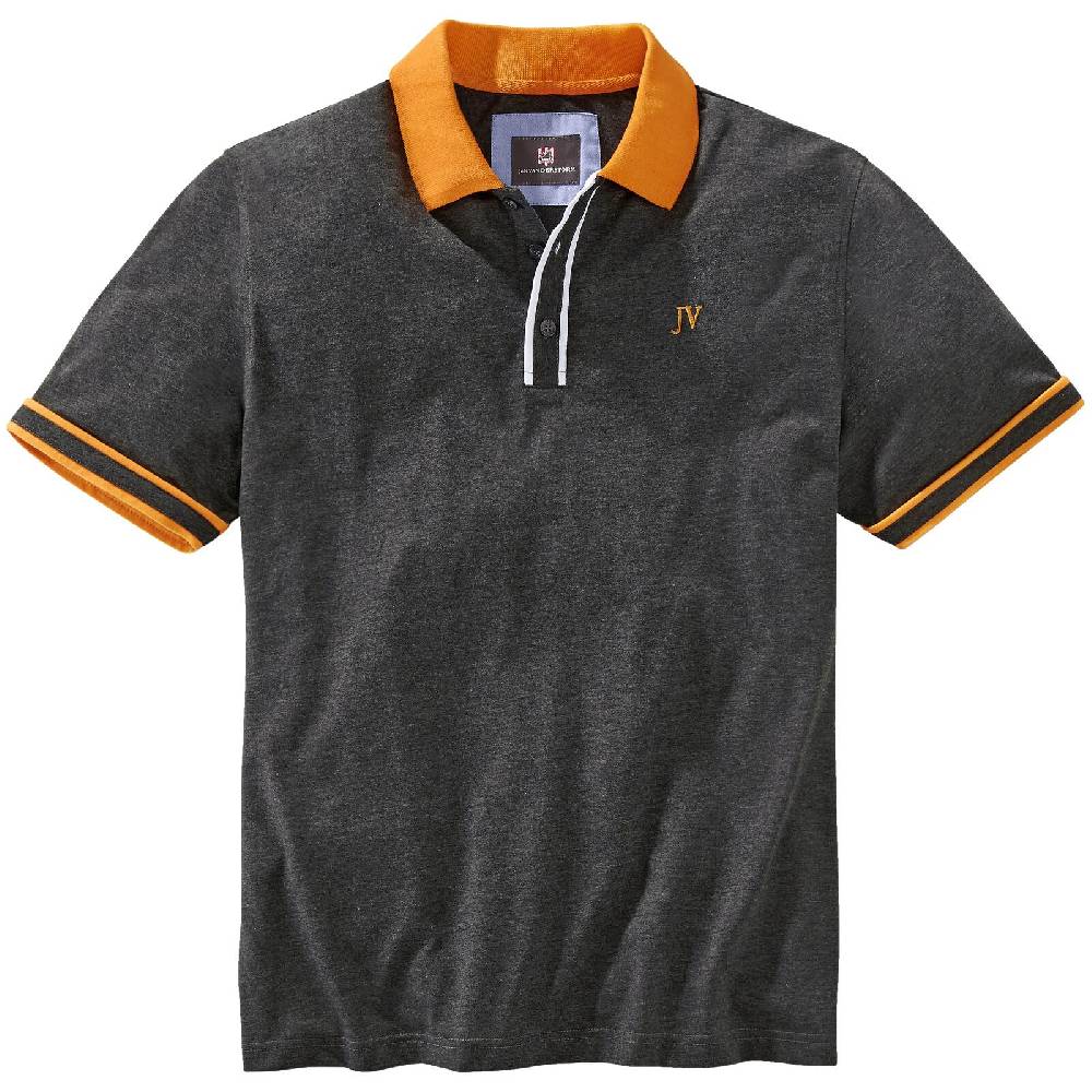 Jan Vanderstorm Poloshirt ISFRIED dunkelgrau melange 50% Rabatt für begrenzte Zeit