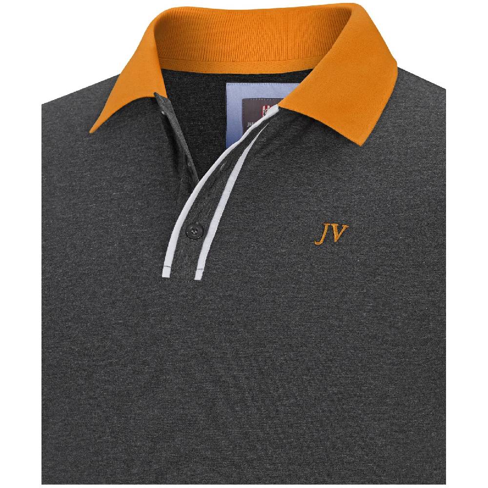 Jan Vanderstorm Poloshirt ISFRIED dunkelgrau melange 50% Rabatt für begrenzte Zeit