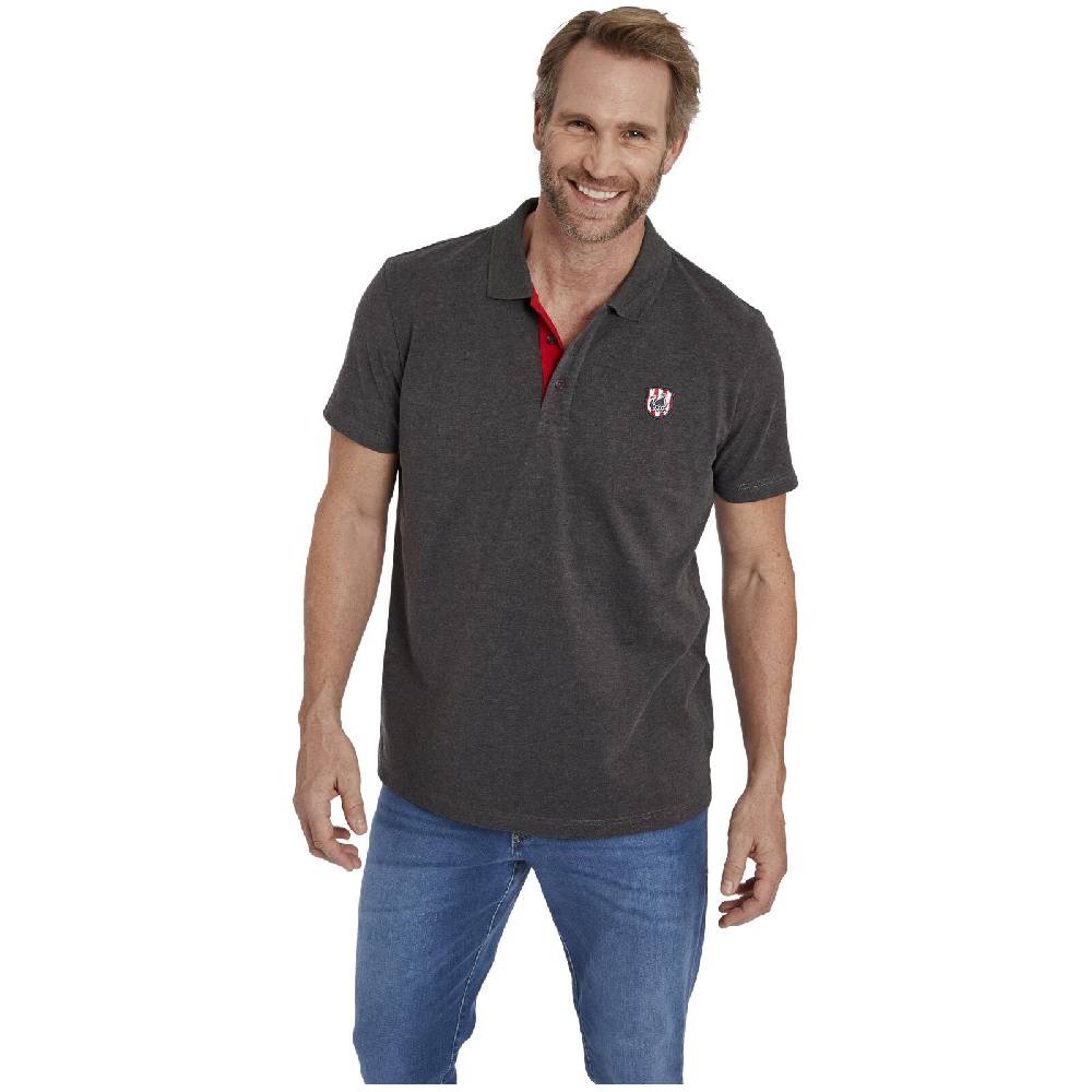 Jan Vanderstorm Poloshirt NISSE dunkelgrau melange 2025