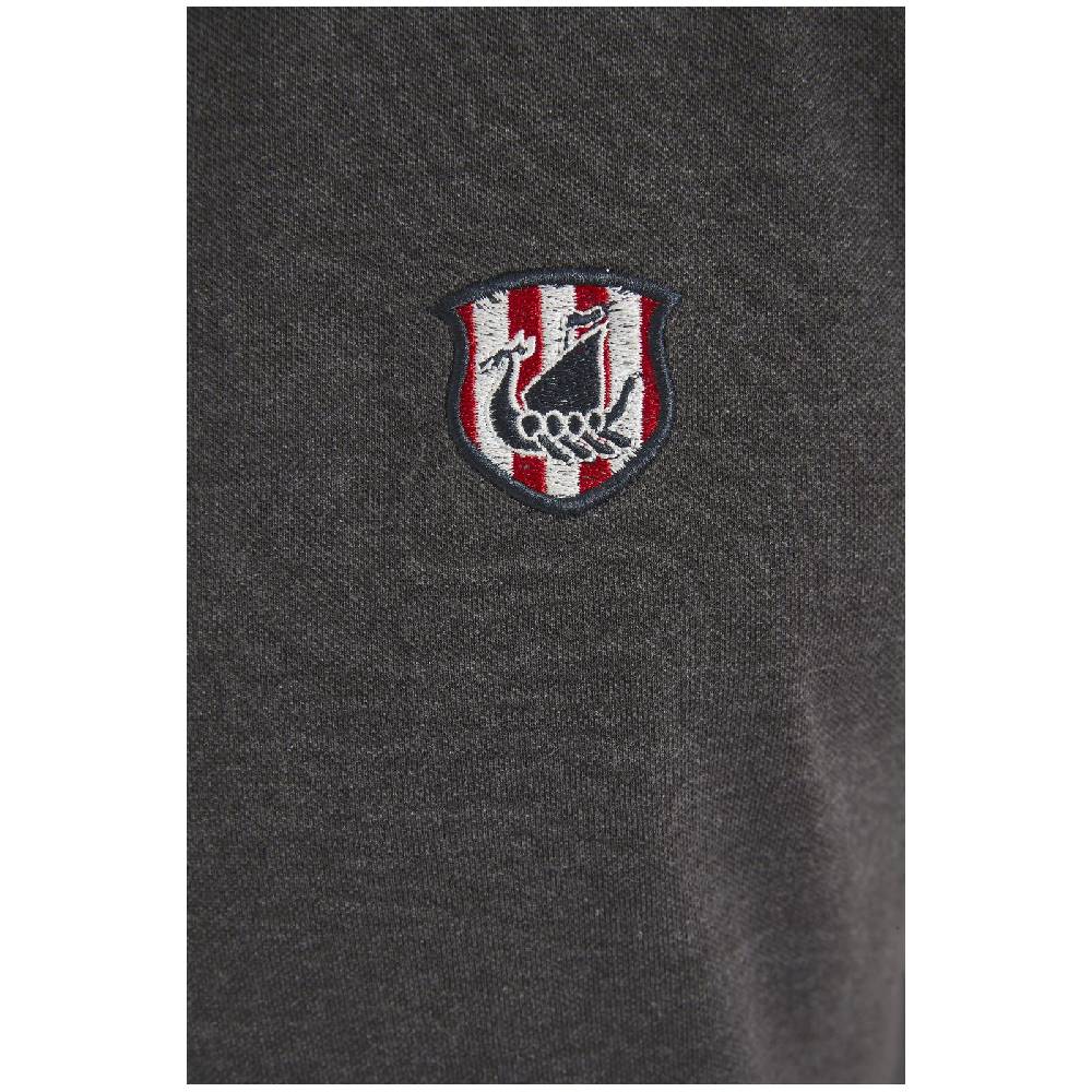Jan Vanderstorm Poloshirt NISSE dunkelgrau melange 2025
