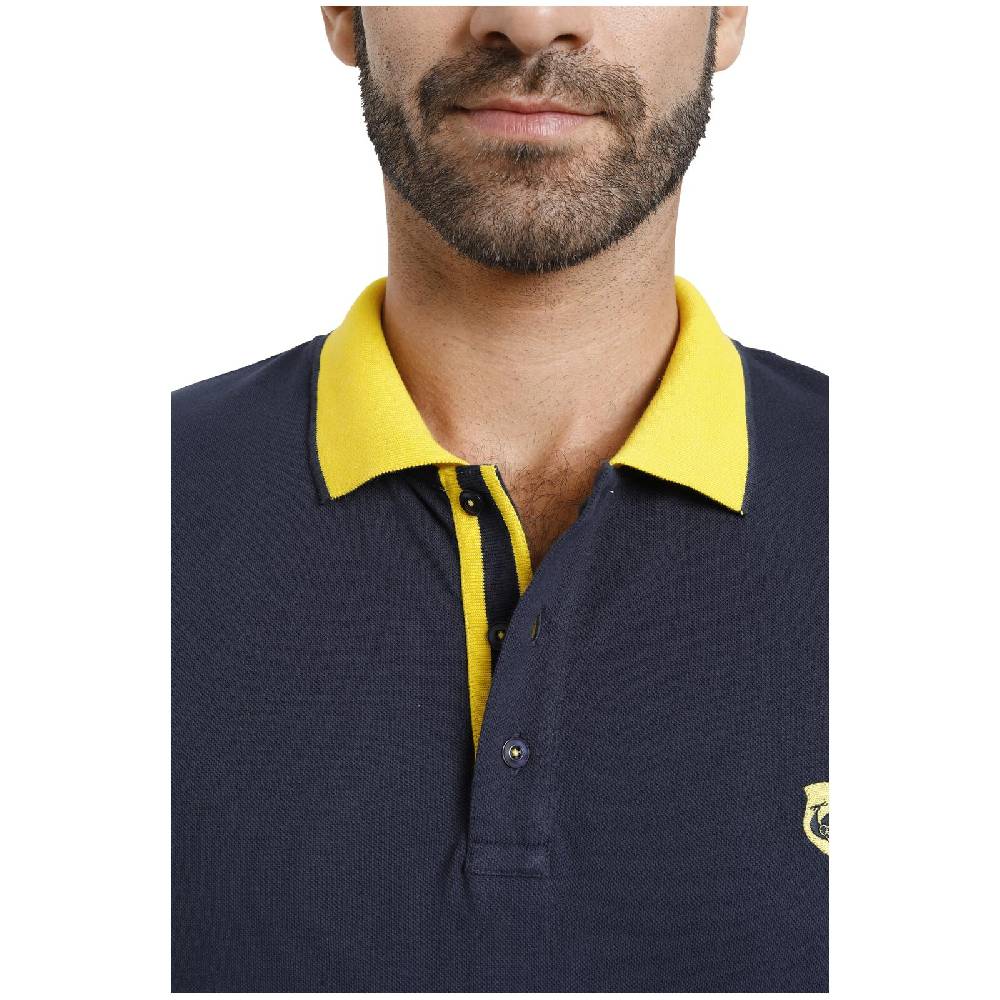Jan Vanderstorm Poloshirt LAVRANS dunkelblau Fabrikverkauf