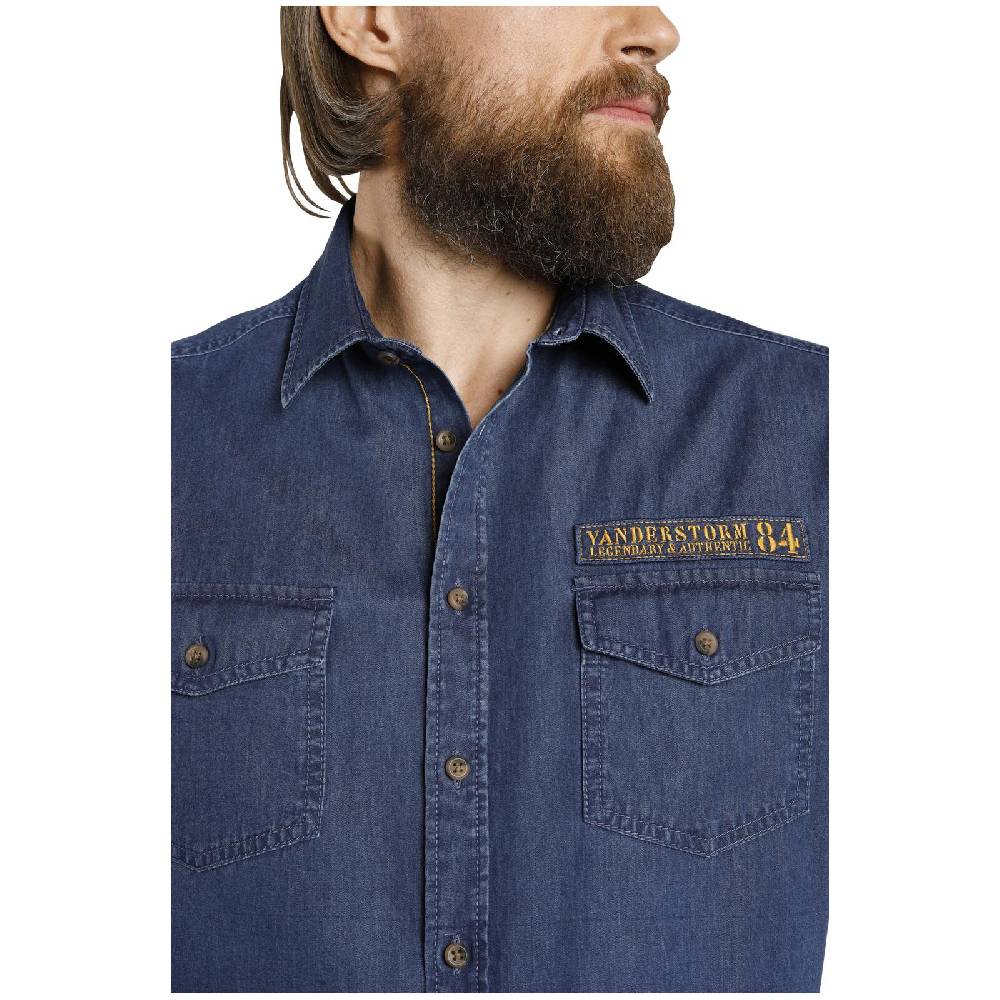 Jan Vanderstorm Jeanshemd JOAR blau Flash Sale